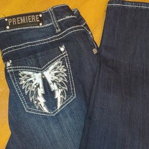 PREMIER BLING WING SKINNY JEANS